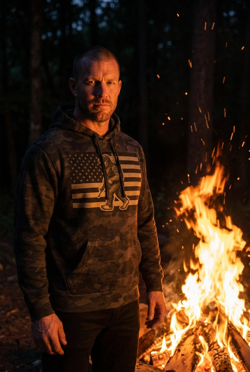 Bigfoot Camo Fleece Hoodie
