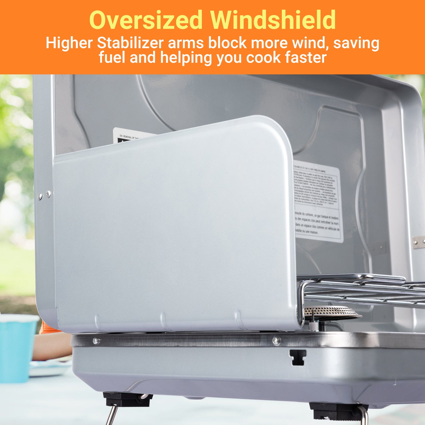 Outdoor Propane Camping Stove;  20; 000 BTUs Portable Camping Stove with 2 Burners;  Easy to Clean;  Camp Stove for Car Camping;  Tailgating;  BBQ;  Picnics and Emergency Use