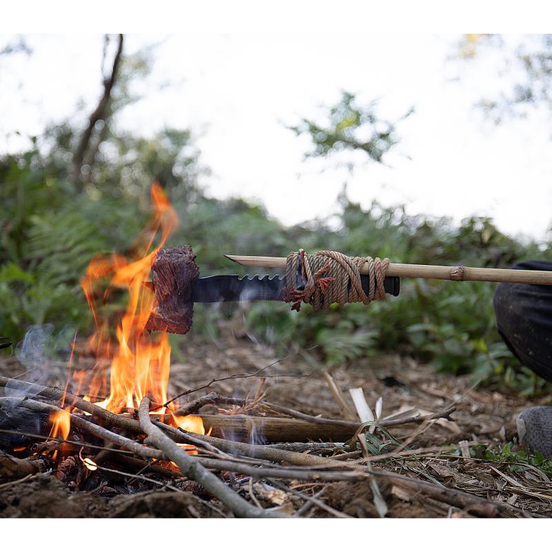 Fixed Blade Knife with Nylon Sheath in Non-Slip Handle and Black High Carbon Stainless Steel Blade for Outdoor Camping;  Hunting;  Survival;  Tactical;  and EDC