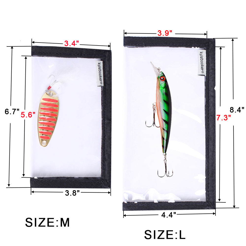 4 Packs Fishing Lure Wraps Clear PVC Protective Covers