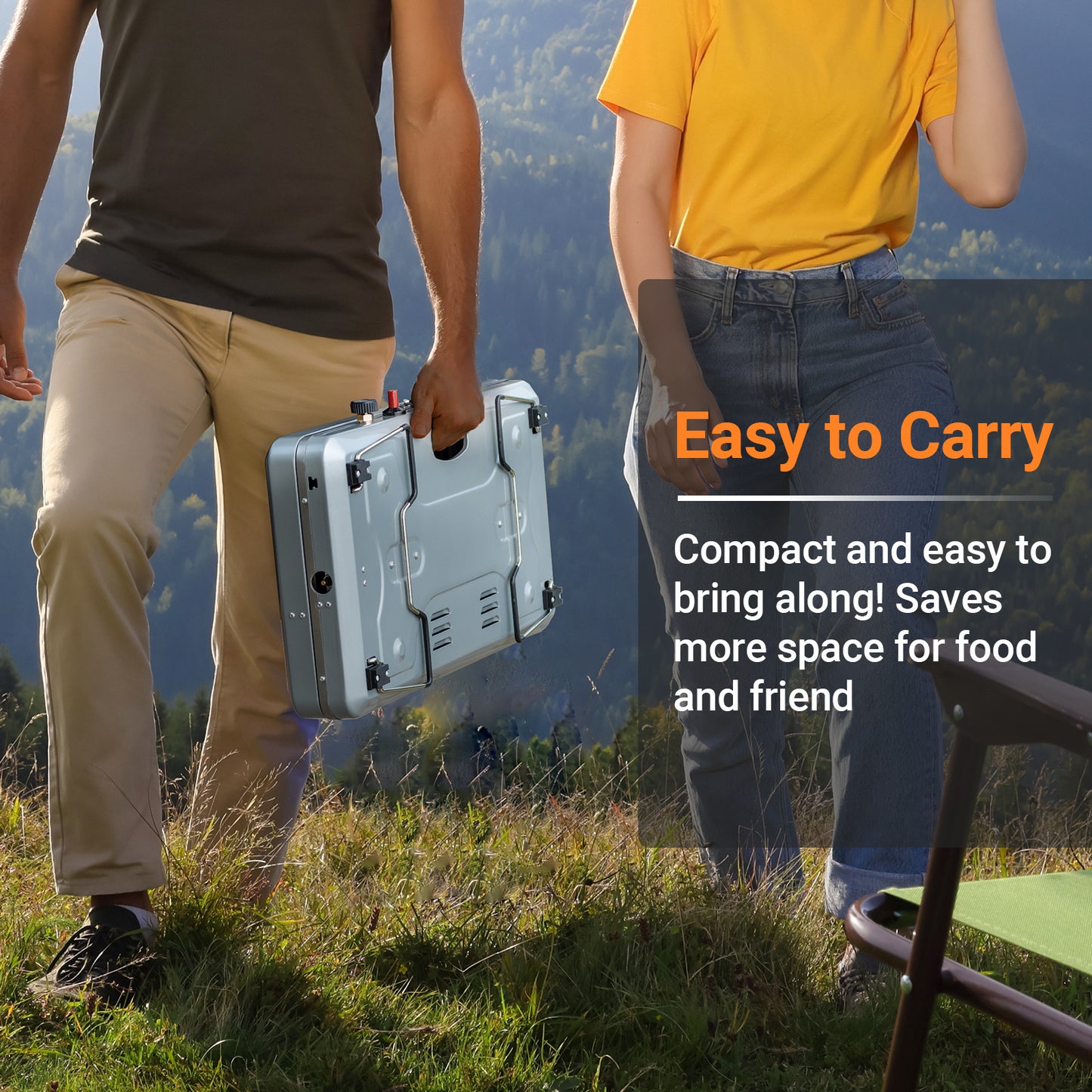 Outdoor Propane Camping Stove;  20; 000 BTUs Portable Camping Stove with 2 Burners;  Easy to Clean;  Camp Stove for Car Camping;  Tailgating;  BBQ;  Picnics and Emergency Use