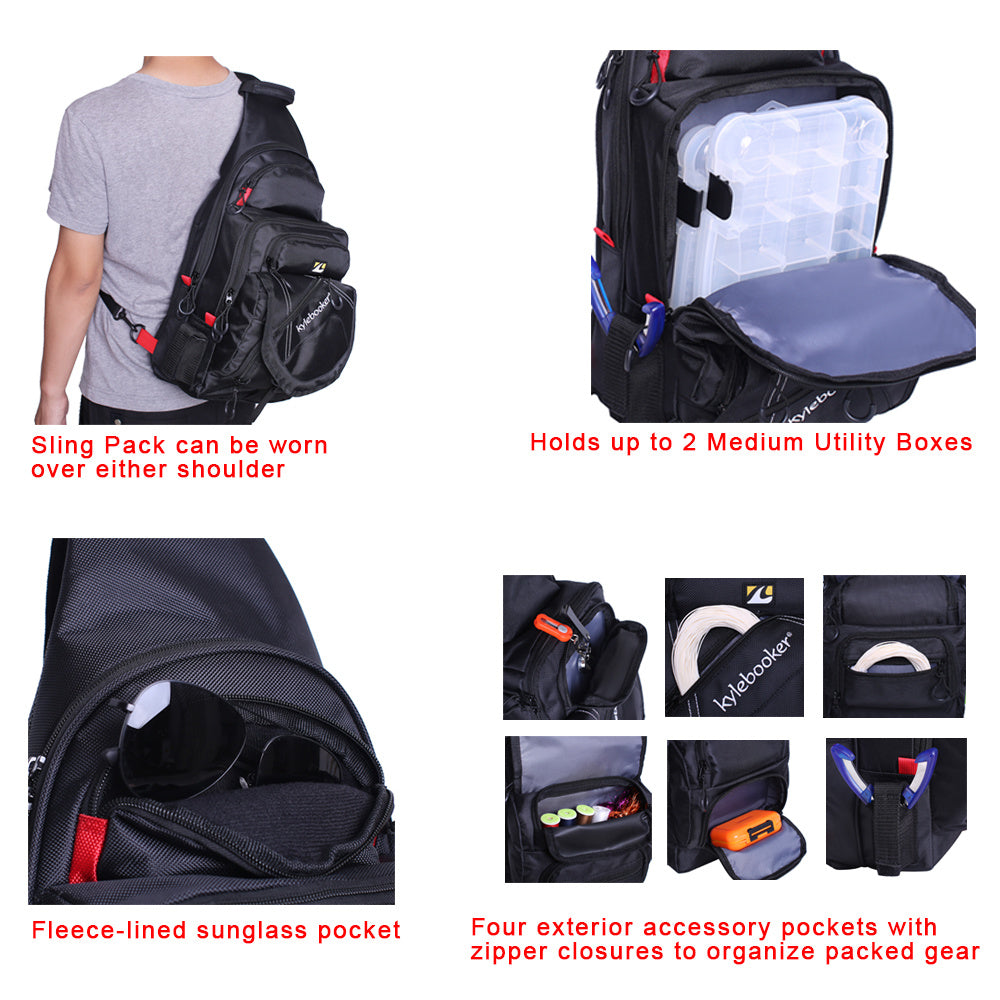 Fishing Sling Pack Fishing Crossbody Gear Storage Shoulder Bag