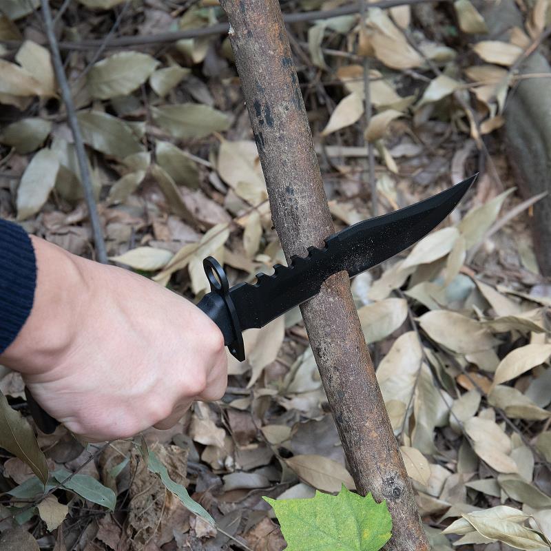 Fixed Blade Knife with Nylon Sheath in Non-Slip Handle and Black High Carbon Stainless Steel Blade for Outdoor Camping;  Hunting;  Survival;  Tactical;  and EDC