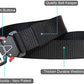 Quick Release Buckle Tactical Belt Military Hiking Rigger Nylon Web Work Belt Heavy Duty Work Belt Stretch Strap (Black-A)