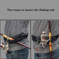 Kylebooker Fly Fishing 3rd Hand Rod Holder Adjustable Belt Fishing Rod Holder for Fishing Waist Belt Wading Accessories