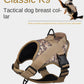 Dog Harness; large dog training tactical chest strap; K9 pet chest strap; vest type reflective dog rope; explosion-proof impulse traction