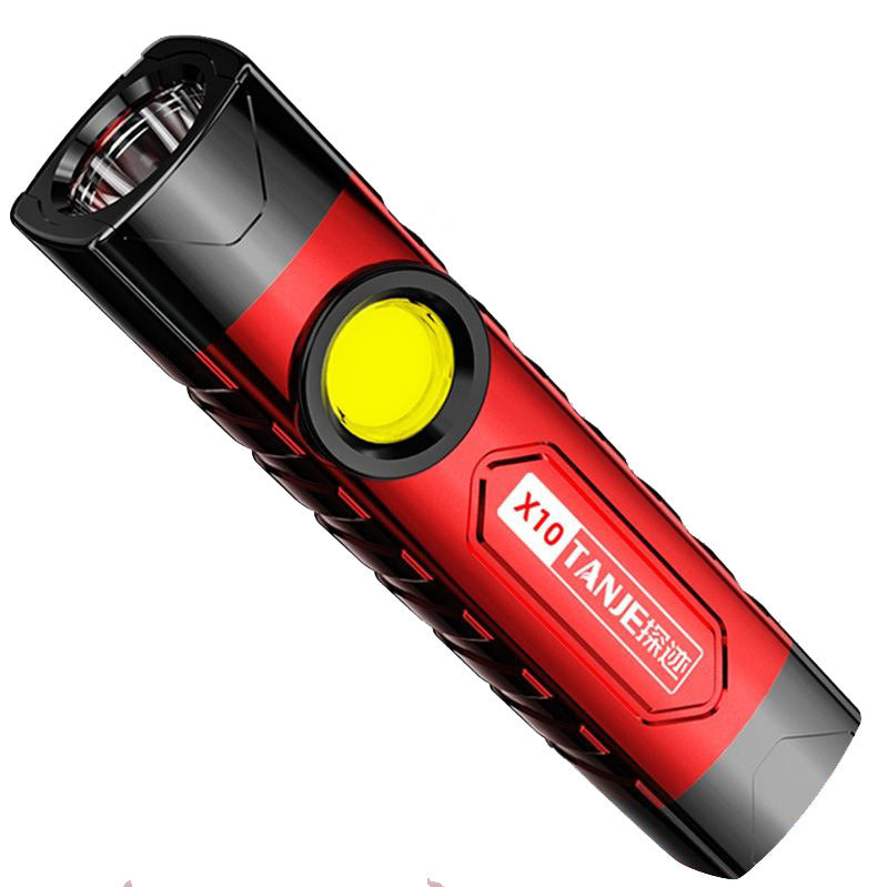 Cross border small flashlight household portable cob rechargeable tactical function led waterproof mini bright flashlight wholesale