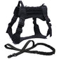 Tactical Dog Harness Pet Training Vest Dog Harness And Leash Set For Large Dogs German Shepherd K9 Padded Quick Release Harness