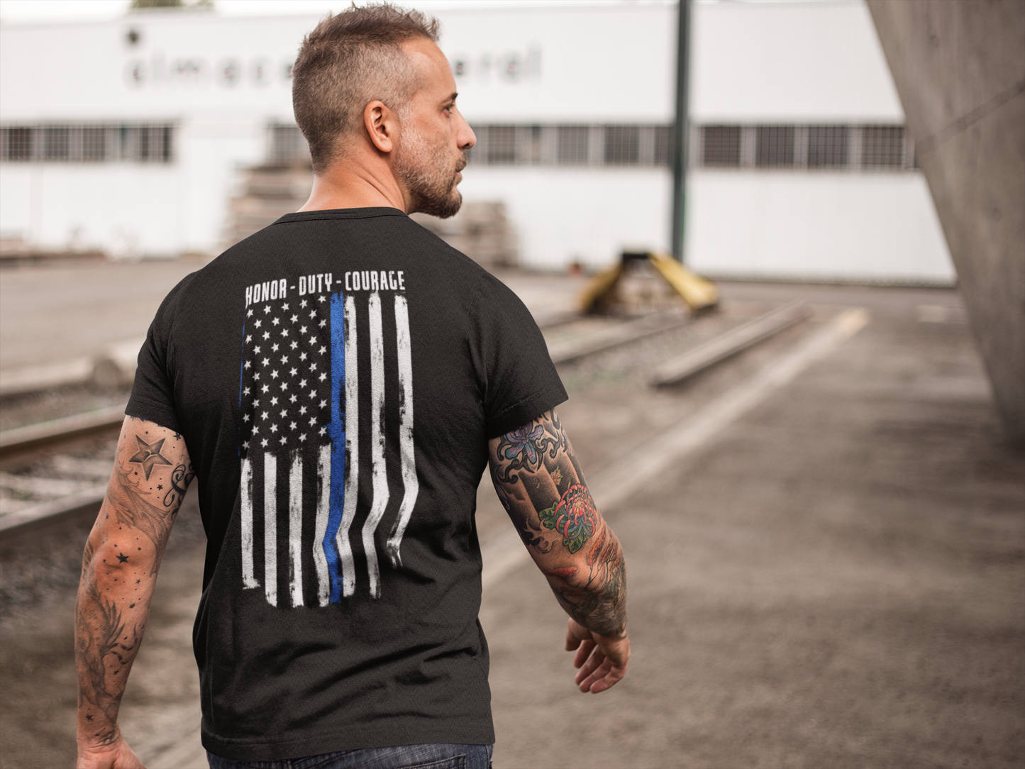 OA Back The Blue Jersey Short Sleeve Tee