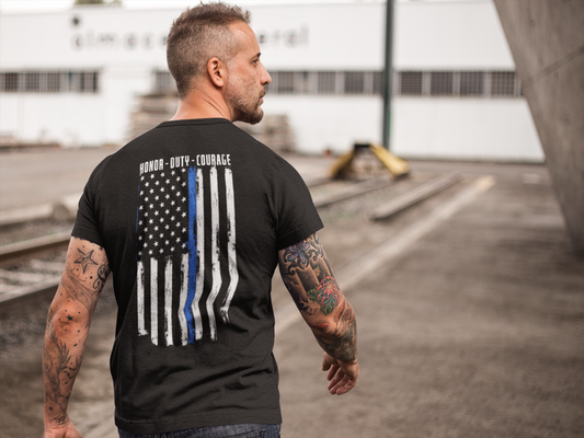 OA Back The Blue Jersey Short Sleeve Tee